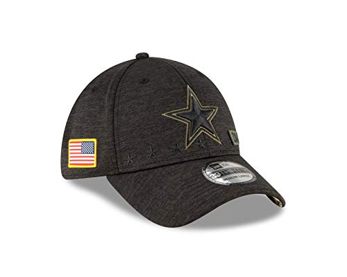 NFL Dallas Cowboys Mens New Era 2020 Salute to Service 3930 Hat, Black, Medium/Large - Thumbnail 6