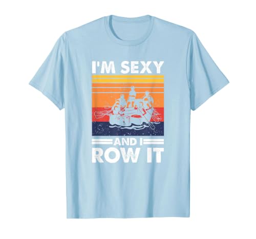 Funny Water Sports Whitewater Rafting T-Shirt, Men, Baby Blue, XX-Large