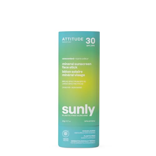 ATTITUDE Bâton écran solaire minéral visage SPF 30, 20 g