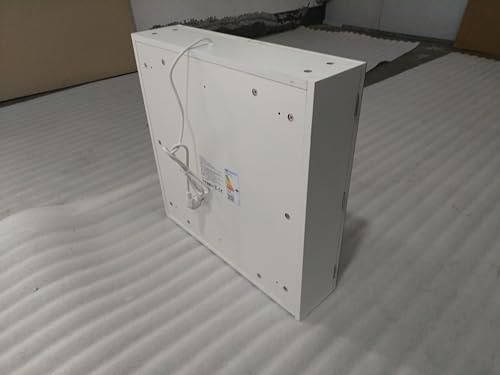 AxisFurn Armario con Espejo de baño con iluminación LED, con Estante Ajustable y Enchufe, Doble Puerta antivaho, Armario de Pared con iluminación Interior, 60 x 60 cm, Blanco - imagen 4