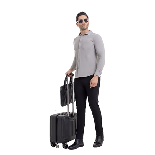 Image of Workday Shirt for Men Long Raglan Sleeve Regular Fit Superior Stretch Wrinkle Free Shape Retention Quick Dry Anti-Viral Finish UPF 50+