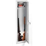 Selva Full Length Security Gun Cabinet | Wall Gun Storage Vault with Safe Key Lock | Approved Firearm Safety Container | Light Weight High Density Foam Interior | Large Heavy Duty for Shotguns Rifles