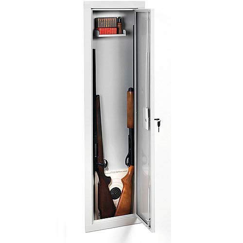 Selva Full Length Security Gun Cabinet | Wall Gun Storage Vault with Safe Key Lock | Approved Firearm Safety Container | Light Weight High Density Foam Interior | Large Heavy Duty for Shotguns Rifles