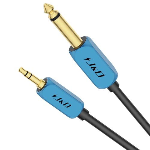 J&D 1/4 inch TS to 3.5mm TRS Cable