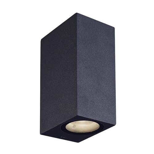 Preisvergleich Produktbild Lucande LED Wandlampe / Wandleuchte außen, Uplight & Downlight Wandstrahler spritzwassergeschützt IP54 2x 7W Warmweiß 3.000K