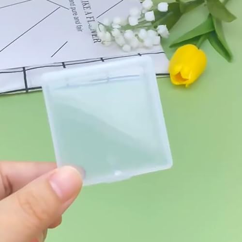 Image of 12 Pack Clear Rectangular Plastic Beads Storage Containers Box (2.13 x 2.09 x 0.67 Inch), Bead Organizers for Small items, Crafts, Beads, Coins, Jewelry and Business Cards