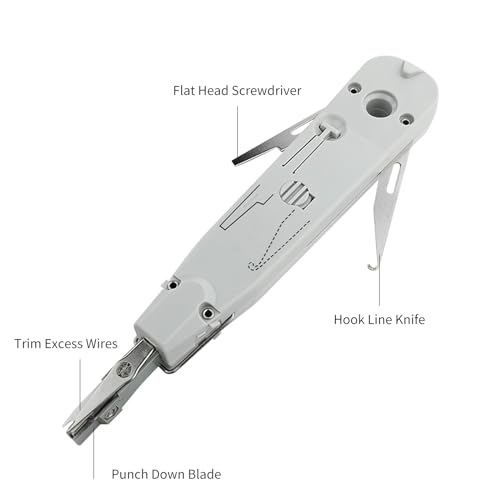 LSA Auflegewerkzeug - LSA Plus Anlegewerkzeug Krone, 5-in-1 Multifunktions Netzwerk Werkzeug Netzwerk Anlegewerkzeug LSA für eine kinderleichte Netzwerkverdrahtung