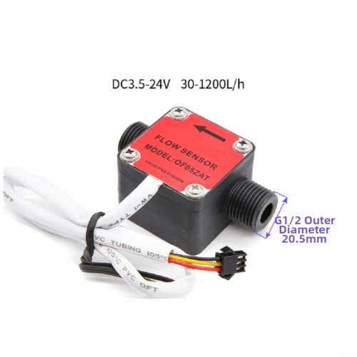 Sensor de flujo de engranajes de efecto Hall medidor G1/2 para aceite resistente 7