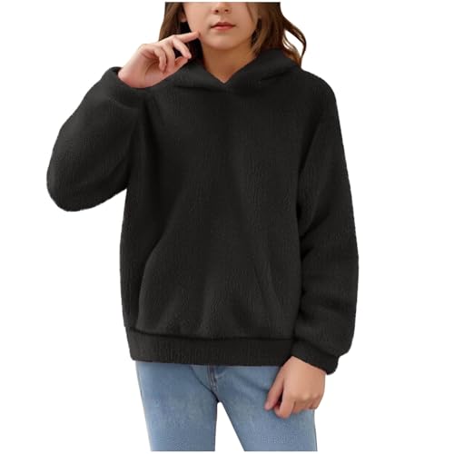 Uillui Girls Teddy Bear Hoodie Fuzzy Fleece Pullover Hoodies Cute Ears Sweatshirt Winter School Casual Loose Outwear Sweater2