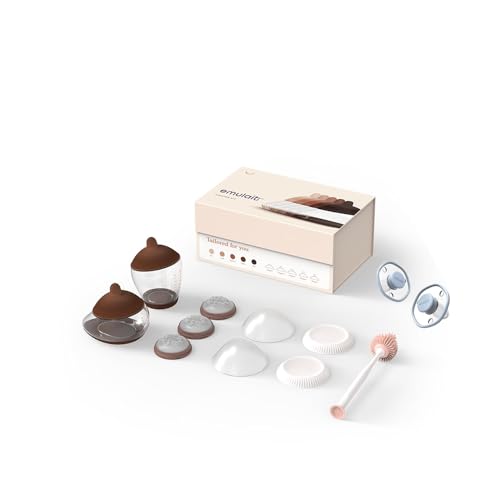 Image of Emulait Baby Bottle Starter Kit - Shape 2, Deep Color & Blu 0-6 Month Pacifier Bundle