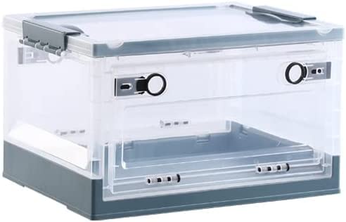 薄型折りたたみコンテナ コンテナボックス 透明 収納ケース 大容量 卓上収納ケース ふた キャスター付き 衣装ケース 整理ボックス 衣類 書類 小物 おもちゃ 収納 積み重ね可能 多機能 防塵 防カビ 防湿 家庭用 車用 オフィス用 組立簡単 収納ボックス