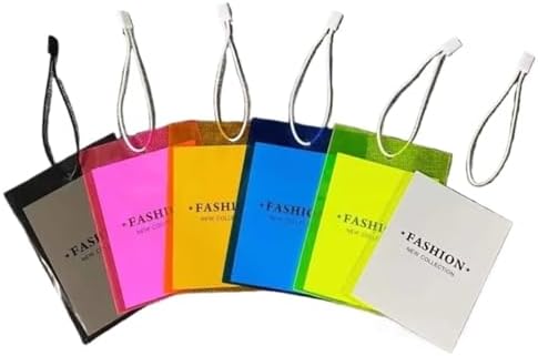 Clothing Size Hanger Tags 100pcs Clothing Colorful PVC Tags OPP Bag & Labels Apparel Accessories Fashion Tag Supplies(Orange) image 3