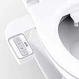 Bidet Attachment for Toilet - Non-Electric Self-Cleaning Dual Nozzles (Feminine & Rear Wash), Adjustable Water Pressure Control, Fresh Cold Water Sprayer