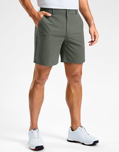 Image of Soothfeel Men's Casual Shorts 5 /7 /9 Inch Golf Dress Shorts for Men Flat Front Work Lightweight Quick Dry with 4 Pockets