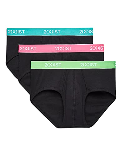 2(X)IST 3-Pack Essential Contour Pouch Brief Turquoise/Summer Green/Carmine Rose XL - Main Image
