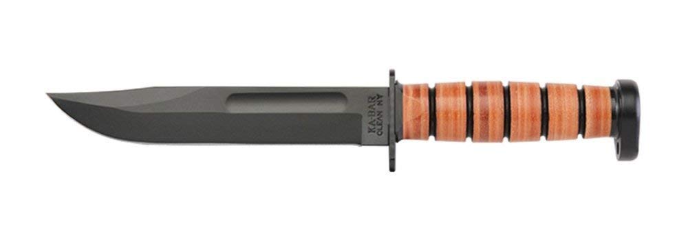 Ka-Bar 1317, Dog's Head Utility Knife W/Sheath, Brown, 12