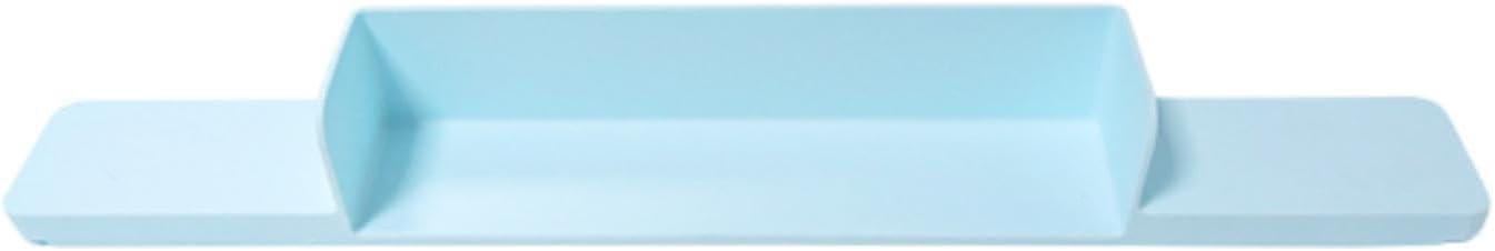 Bathtub Splash Guard Bath Toy Storage Toy Tray Sturdy Splashproof Water Guard Shelf Silicone for Kitchen Bathroom Bathtub- Blue