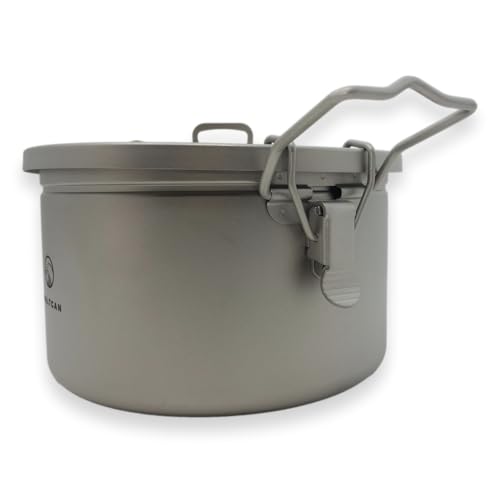 Valtcan 2000ml Titanium Rice Cooker Pot with Locking Lid 67 fl oz, Grade 1 No Coating PFAS-Free, Inner Pot with Measurement Marks, Ultralight 589g Camping Cookware for Backpacking Home Kitchen - Image 9