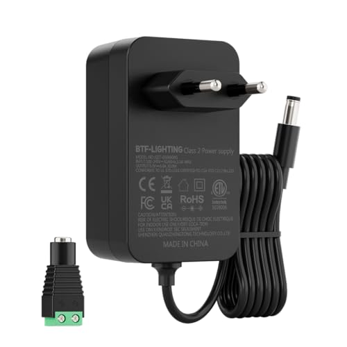 BTF-LIGHTING 5V6A Netzteil LED Trafo Stromversorgung AC 100-240V bis DC 5 Volt 6 Amp 30W Netzadapter Transformator für WS2812B SK6812 WS2801 LED Streifen WiFi Router USB Hub TV Box