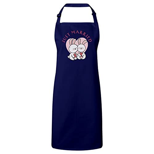 Tablier Cuisine Premium Navy élégant en textile de qualité supérieure pour jeune couple