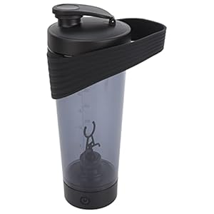 800ml Electric Shaker Bottle Black Handheld USB Rechargeable BPA Automatic Shaker Bottle for Gym