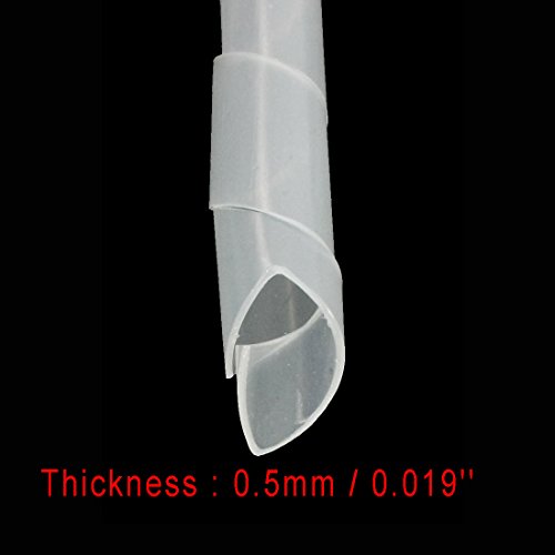 Yiovvom 21M 68 Ft Pe Clear White Polyethylene Spiral Wire Wrap Tube Pc Manage Cable 6Mm 1/4'' For Computer Cable, Car Cable (Dia 6Mm-Length21M, White) #TOP2