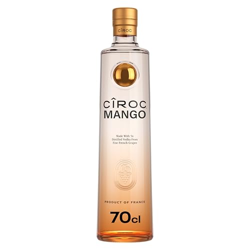 Ciroc Mango Flavoured Vodka | 37.5 vol | 70cl | Tropical Taste | Flavours of Creamy Mango & Tangy Citrus | For a Mixed Drink or Cocktails