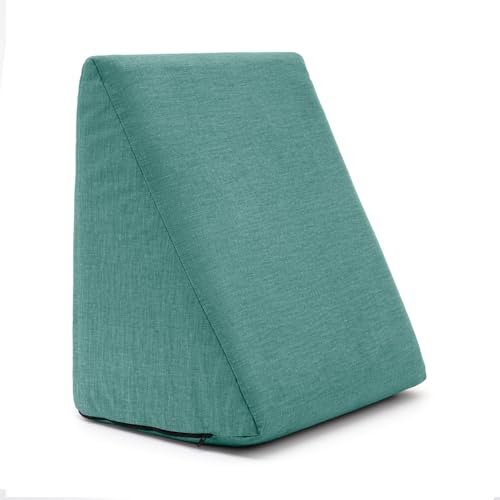 Wakefit Memory Foam Wedge Pillow | Helps Reduce Acid Reflux, Snoring & Back Discomfort | Soft Washable Cover | Multi-Use Support | Green
