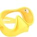 Diving Mask,Anti Fog Tempered Glass Snorkel Mask with Nose Cover for Snorkeling, Freediving (yellow)