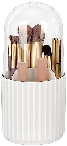 JessLab Organizador Porta Brochas de Maquillaje con Tapa, 360 Gra...