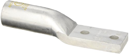 NSI AL750N Series AL-N Dual Rated Compression Aluminum Lug, Two Hole, 750 Wire Size, 1/2