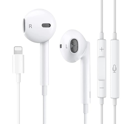For iPhone Earphones Wired [MFi Certified] iPhone Headphones Wired (Built-in Microphone & Volume Control) In-Ear iPhone Earphones, Compatible with iPhone 14/14 Pro/13 Pro Max/12 Pro/11/X/XS/XR/7/8