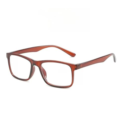 ZDDOUS Moda Marco grande Primavera Pie Gafas de lectura Hombres y mujeres Gafas de lectura (Marrón,2.5)