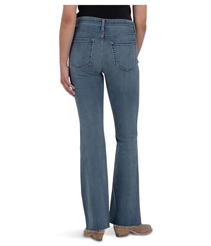 KUT from the Kloth Women's Stella High Rise Fab Ab Flare with Raw Hem3