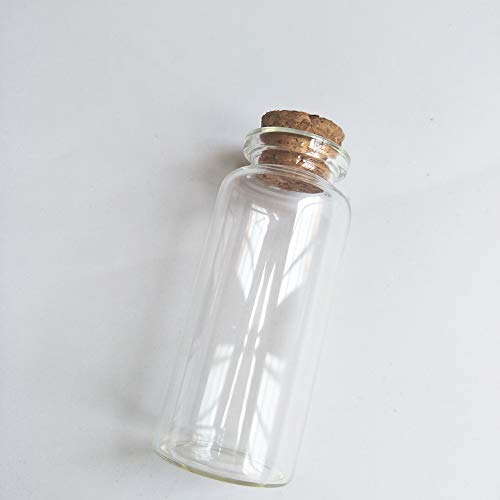 Luo House 10pcs 30ml Cork Stopper Glass Bottle Vials Jars with Cork Wishing Bottle Wedding Favor 30x70mm - Thumbnail 4