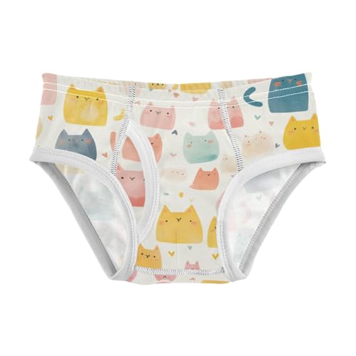 KLL Cute Cat Watercolor Pattern Toddler Boys' Comfort Nighttime Underwear Cute Children Panties