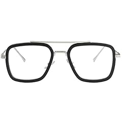 Black Silver Frame Clear Lens