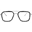 Black Silver Frame Clear Lens