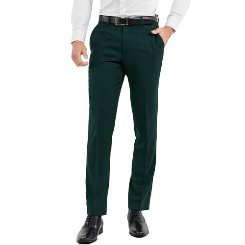 Image of Men's Cozy Hidden Expandable Waist Dress Pants | Premium Stretch Texture Weave Work to Weekend Pants