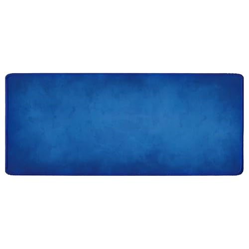 Silent Monsters Mouse Mat Size XX Large 35 x 16 inches / 90 x 40 cm, Blue, Stitched Edges, washable & rollable Mouse Pad, Gaming Home Office Mousemat, Mousepad non-slip & quiet, Desk Mat XXL