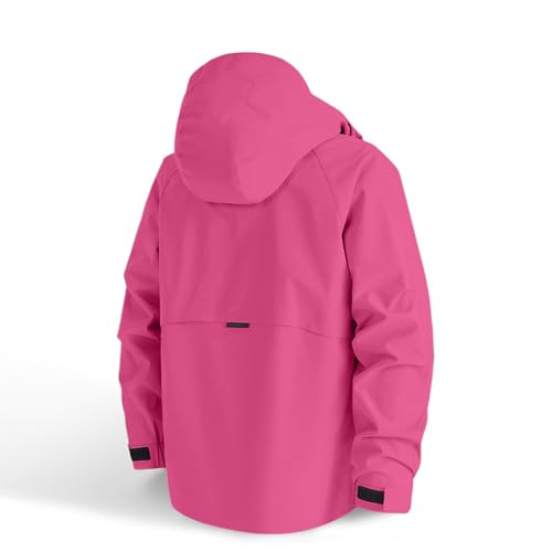 Chaqueta impermeable para mujer con capucha ajustable estilo casual 4