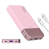 JUOVI Batterie Externe Charge Rapide 35w Batterie Externe USB c Batterie 10000mAh avec PD 3.0 & QC 4.0, USB C Power Bank pour iPhone 16 15 14 Series, Samsung, Tablet, Switch, et Autres