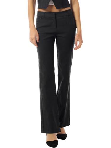 Design by Olivia Women's High Waist Comfy Stretchy Bootcut Trouser Pants4