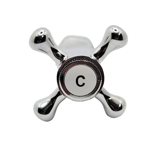 Nes Home Traditional Basin Cross Head Tap Reviver Kit 1/2" Cold and Hot Chrome - Image 3