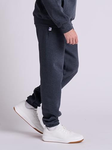 Image of Russell Athletic Men's Dri Power Fleece Elastic Bottom Sweatpants, Relaxed Fit, Moisture Wicking, with or Without Pockets