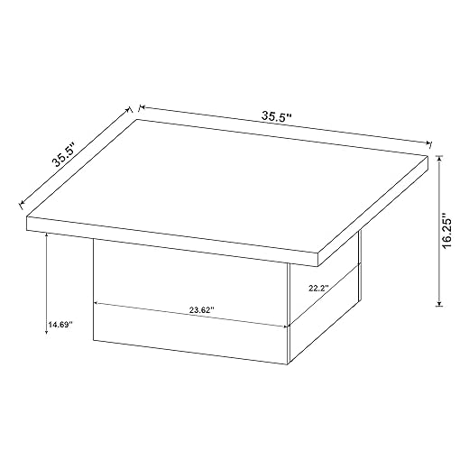 Rustic Mango Brown Square Coffee Table