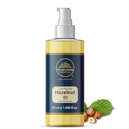 Image of Hazelnut Oil Cold Pressed 100% Pure & Natural (50 ml) For Face, Hair, Skin, Body