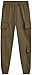 Dreamstar Girls' Soft Fleece Oversized Cargo Jogger Pants - Baggy-Loose Fashion (7-16), Size 8, Olive Green