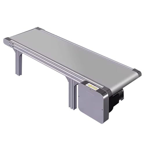 Convoyeur à bande plate en alliage d'aluminium à vitesse réglable 18 x 60 cm pour petite chaîne de montage et emballage Machine de convoyeur de bureau en PVC efficace 18 x 80 cm - Solution de