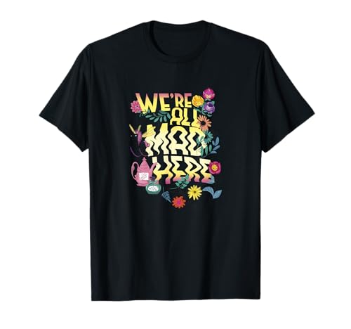 T-shirt Alice in Wonderland Wavy design Disney en coton col rond